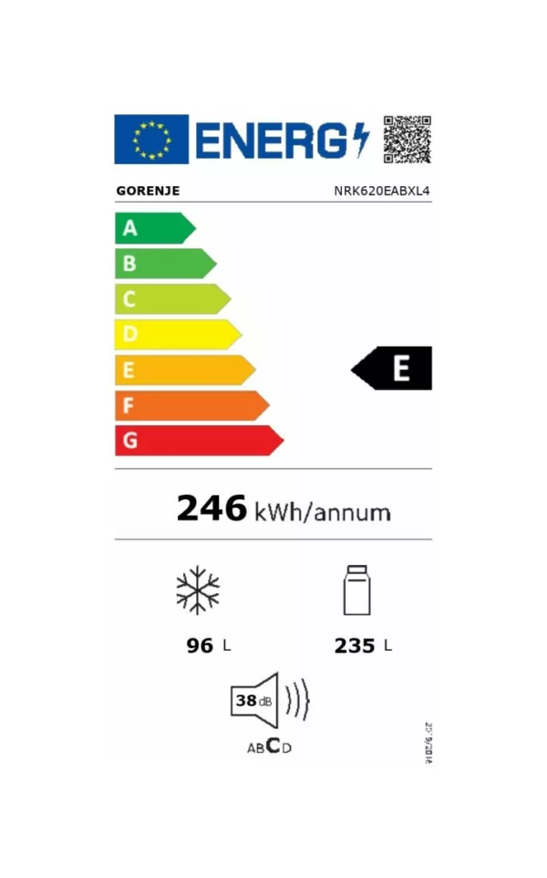 Gorenje NRK620EABXL4 Freestanding refrigerator with freezer - cm. 60 h 200 - according to 331 - black - Image 10