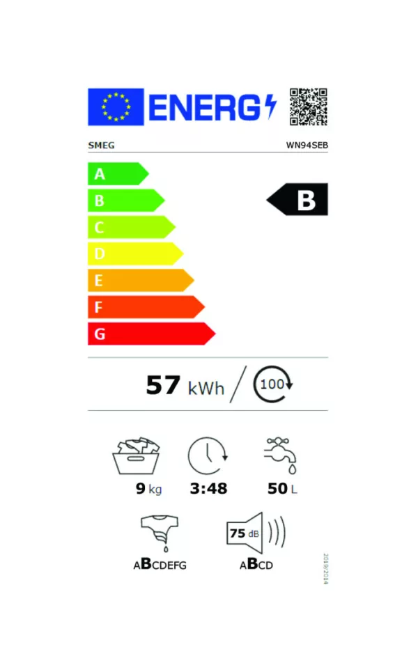 Smeg WN94SEB washing machine cm. 60 - capacity 9 kg. - white - Image 10