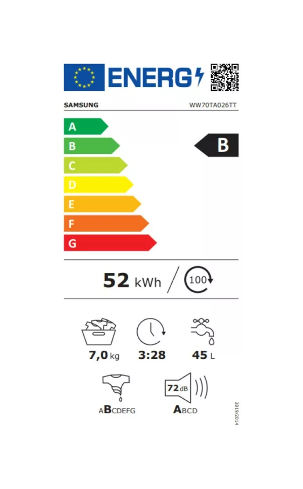 Samsung WW70TA026TT washing machine cm. 60 - capacity 7 kg - white - Image 8
