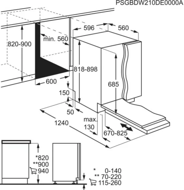 Electrolux EEG68600W Series 700 Total integrated dishwasher cm. 60 - 14 covers - Image 8