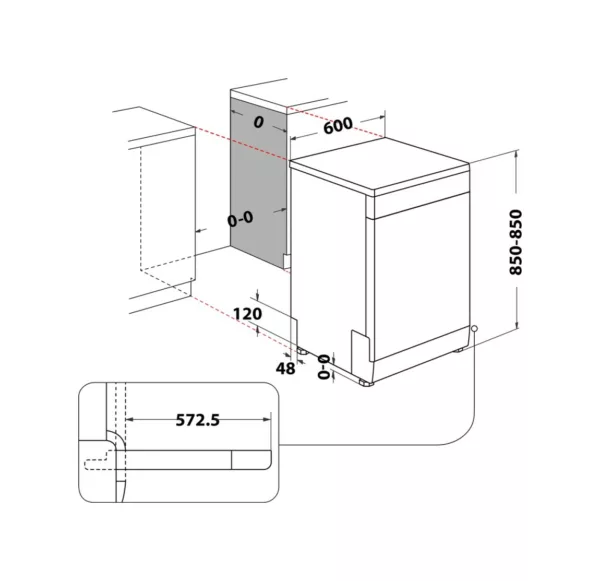 Indesit D2FHK26 Freestanding dishwasher cm. 60 - 14 place settings - white - Image 8