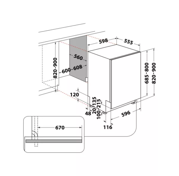 Whirlpool W2I HD524 AS Total integrated dishwasher cm. 60 - 14 covers - Image 2